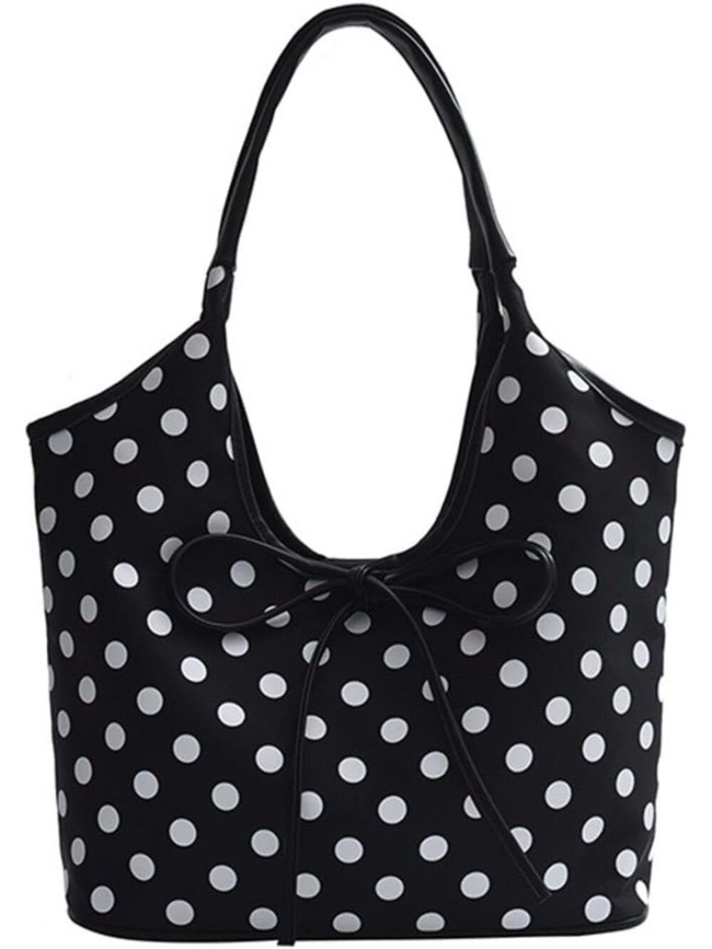 Nylon Tote Bag for Women Polka Dot Shoulder Bags for Women Lightweight Slouchy T